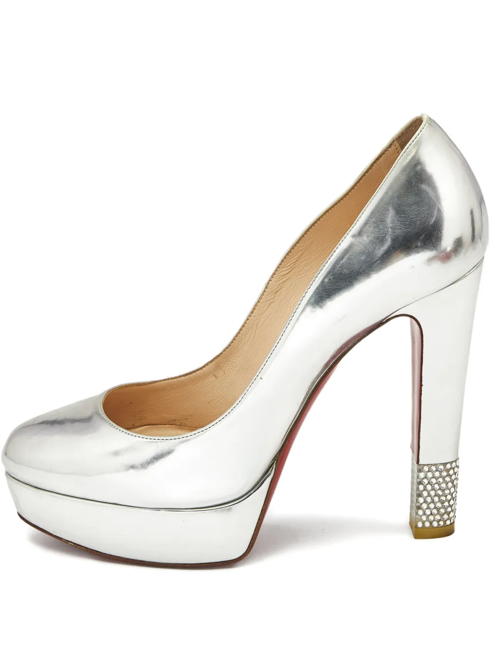 Christian Louboutin Pre-Owned crystal-embellished heeled pumps - Silber