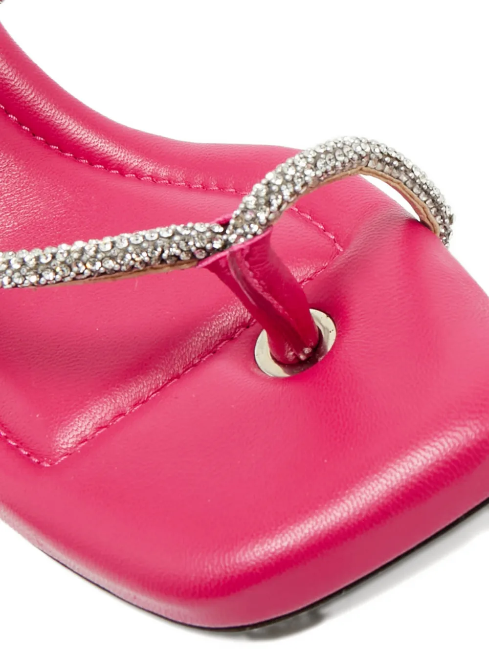 Nº21 leather crystal-embellished thong sandal - Roze
