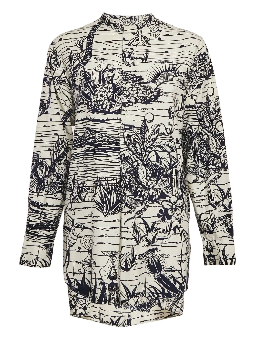 Pre-owned Dior 1164499 Cotton Print Tunic In Neutral