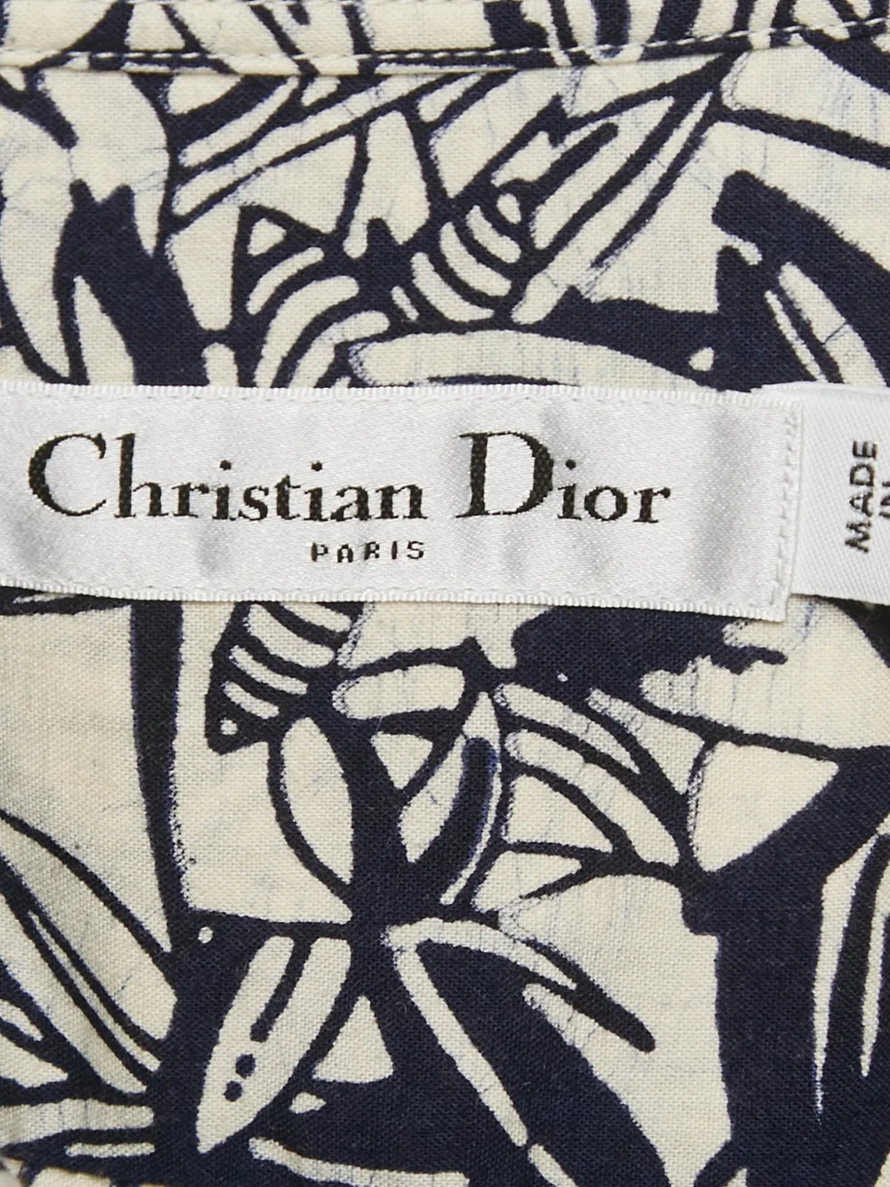 Pre-owned Dior 1164499 Cotton Print Tunic In Neutral