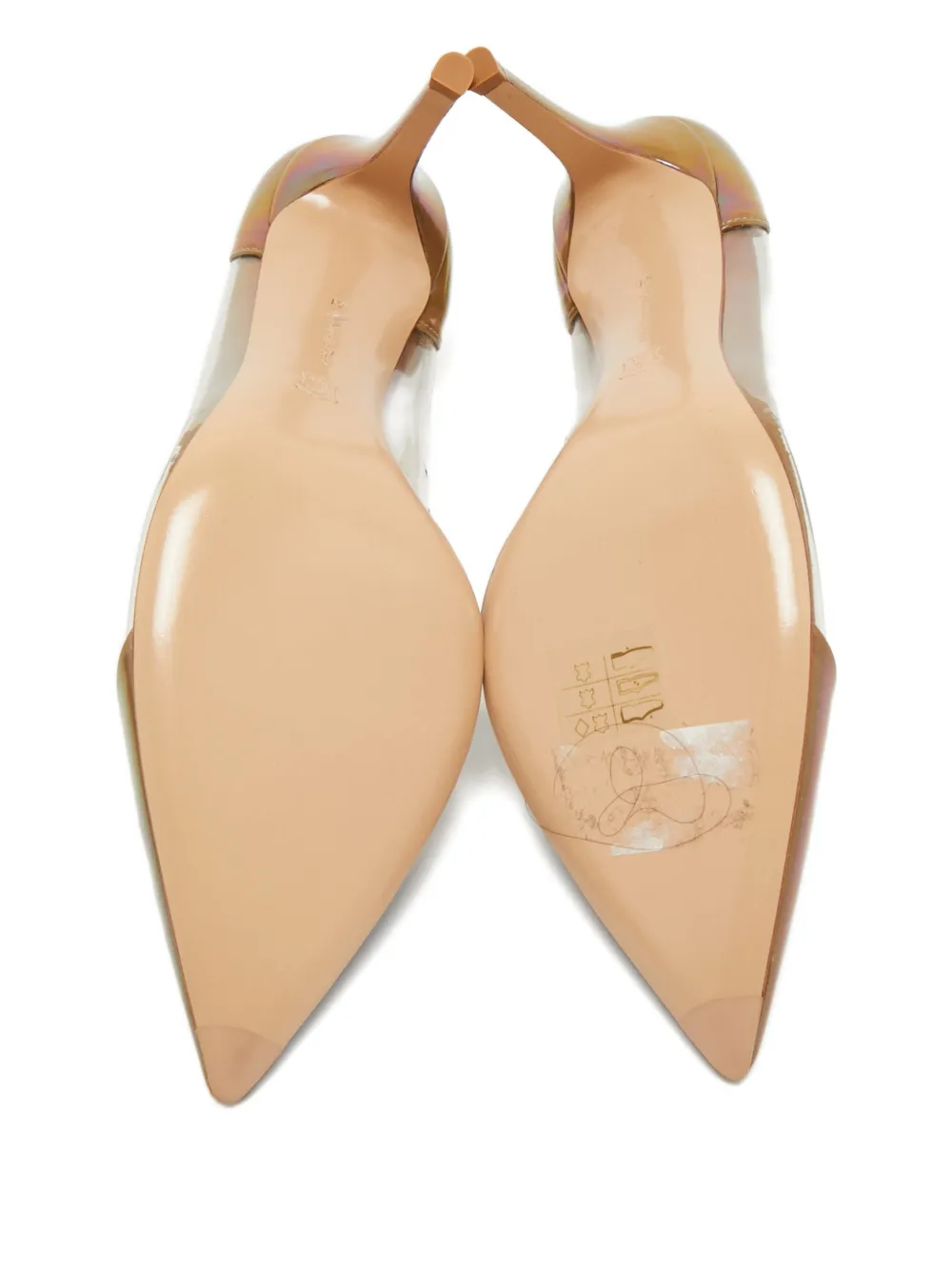 GIANVITO ROSSI Pre-owned Plexi Pointed-toe Pumps 11 In White