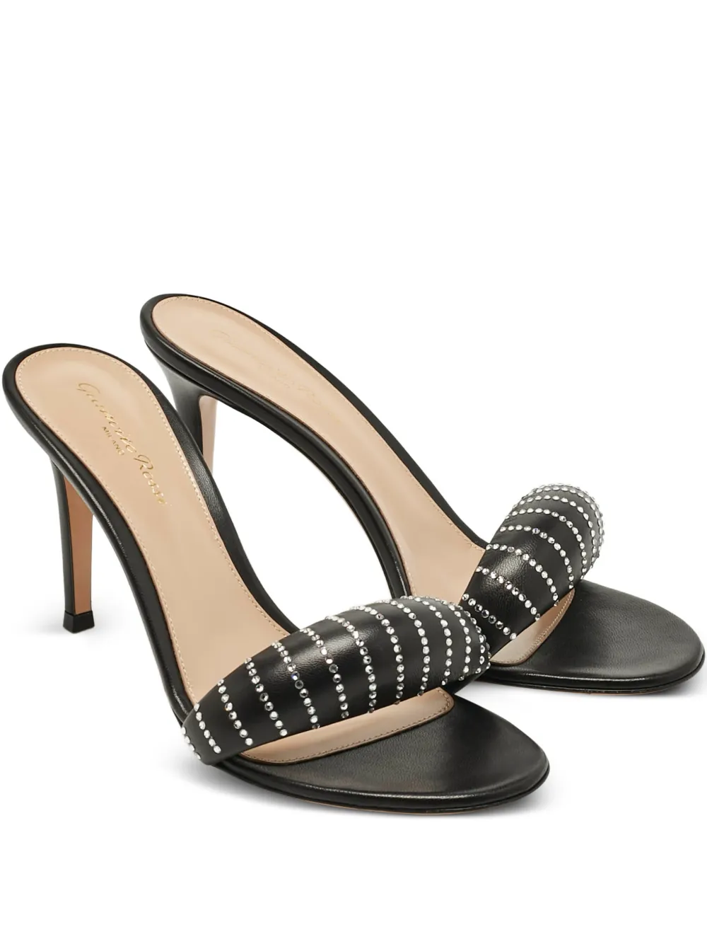 Gianvito Rossi crystal-embellished sandals - Schwarz