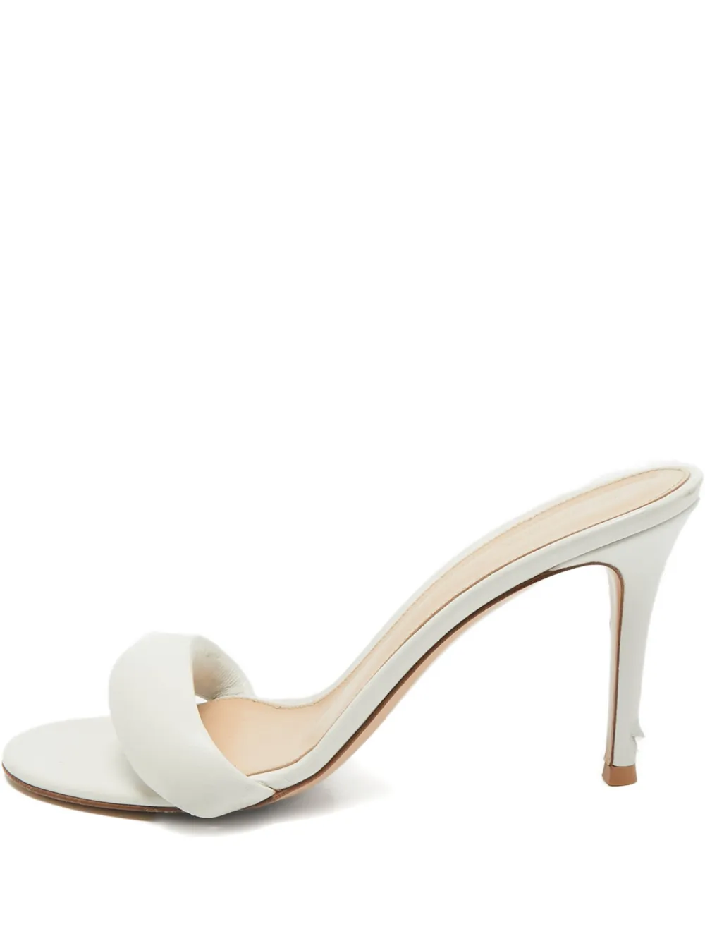 Gianvito Rossi Bijoux padded-strap heeled sandals – White