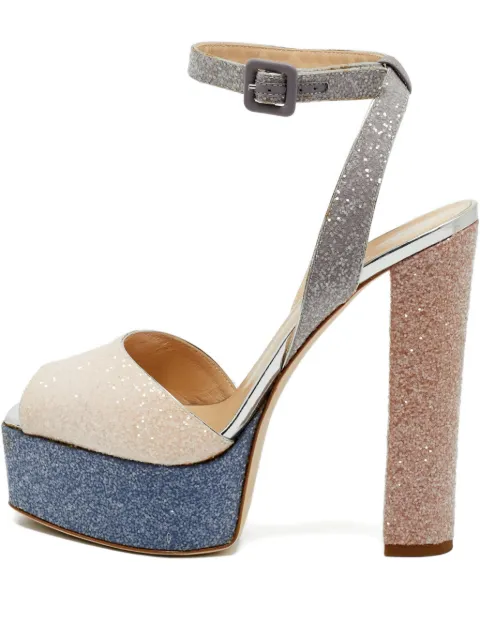 Giuseppe Zanotti Lavinia glitter platform heeled sandals