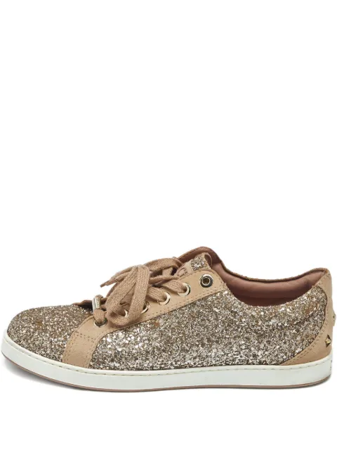 Jimmy Choo Pre-Owned glitter-embellishment sneakers