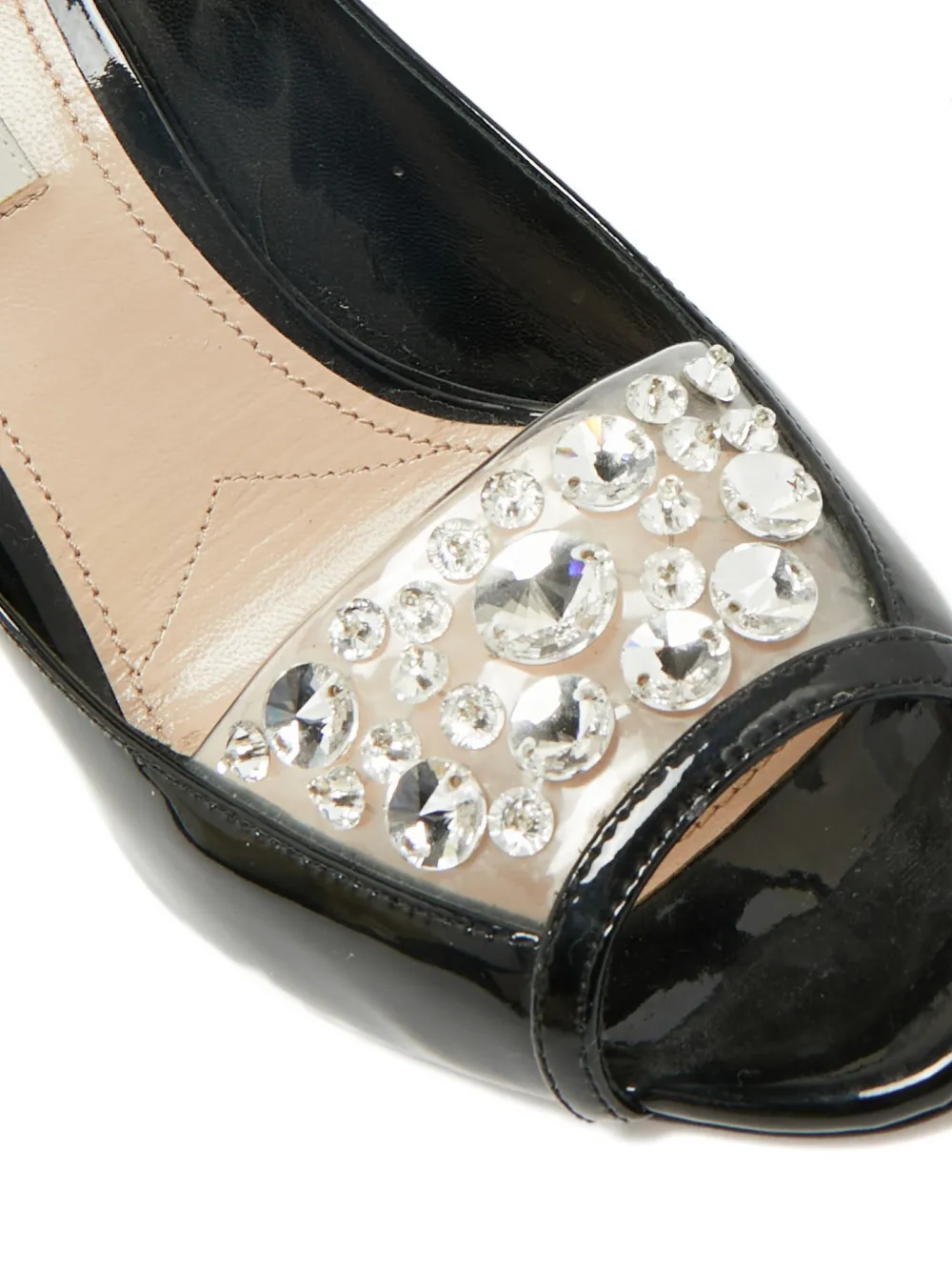 Miu Miu Pre-Owned open-toe crystal pumps | Image 2