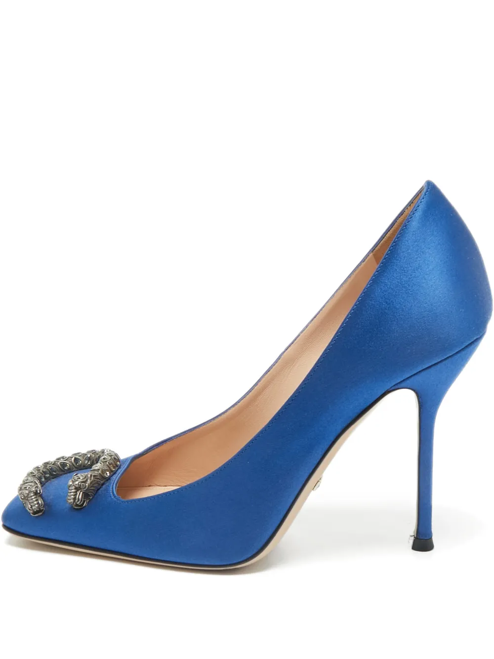 Gucci Pre-Owned embellishment satin pumps - Blau