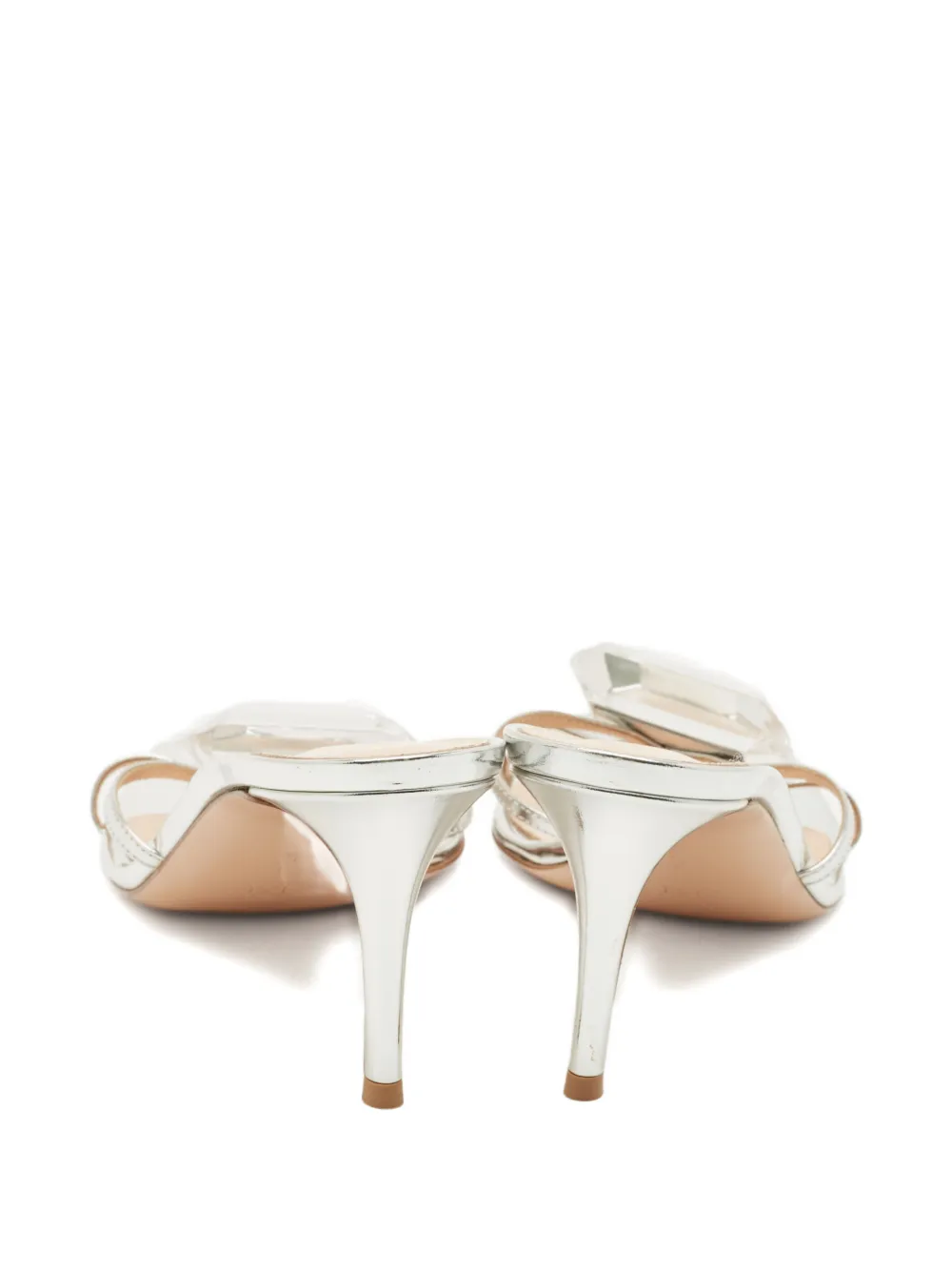 Gianvito Rossi leather crystal sandals - Zilver