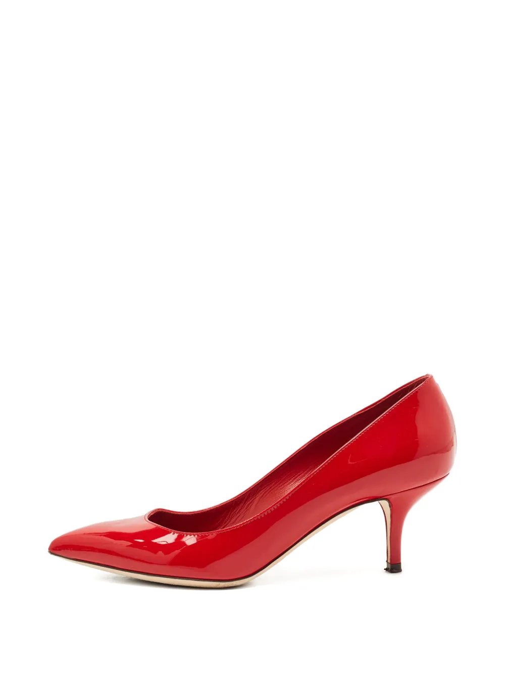 Dolce & Gabbana Pre-Owned pointed-toe leather pumps - Rosso