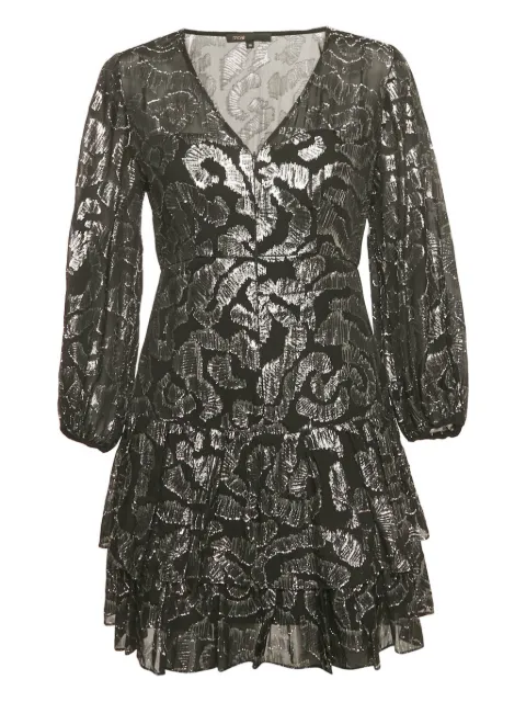 Maje robe zippée à col v