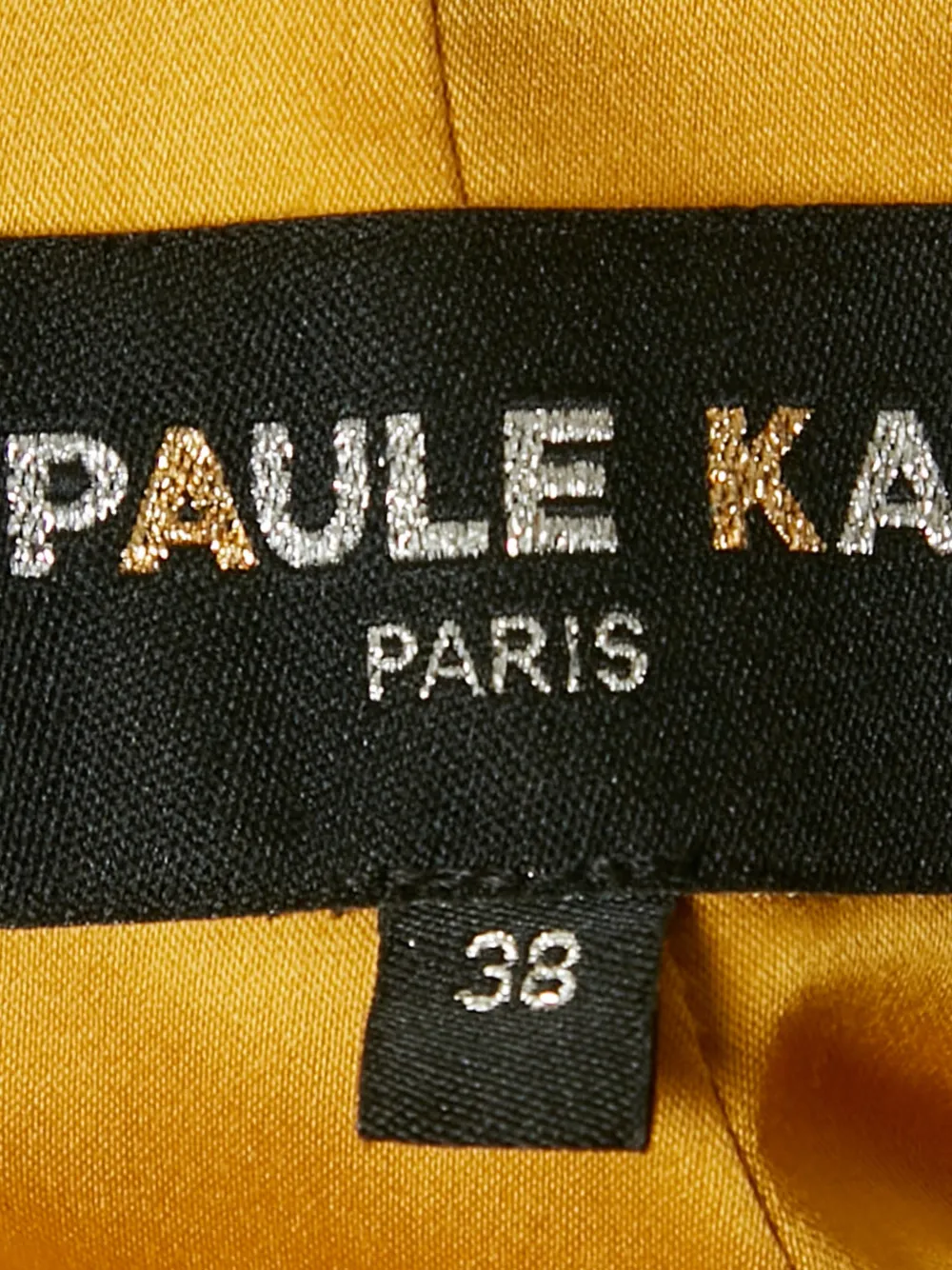 Paule Ka textured belt midi dress - Geel