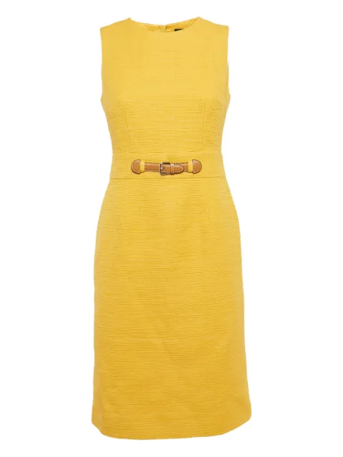 Paule Ka textured belt midi dress