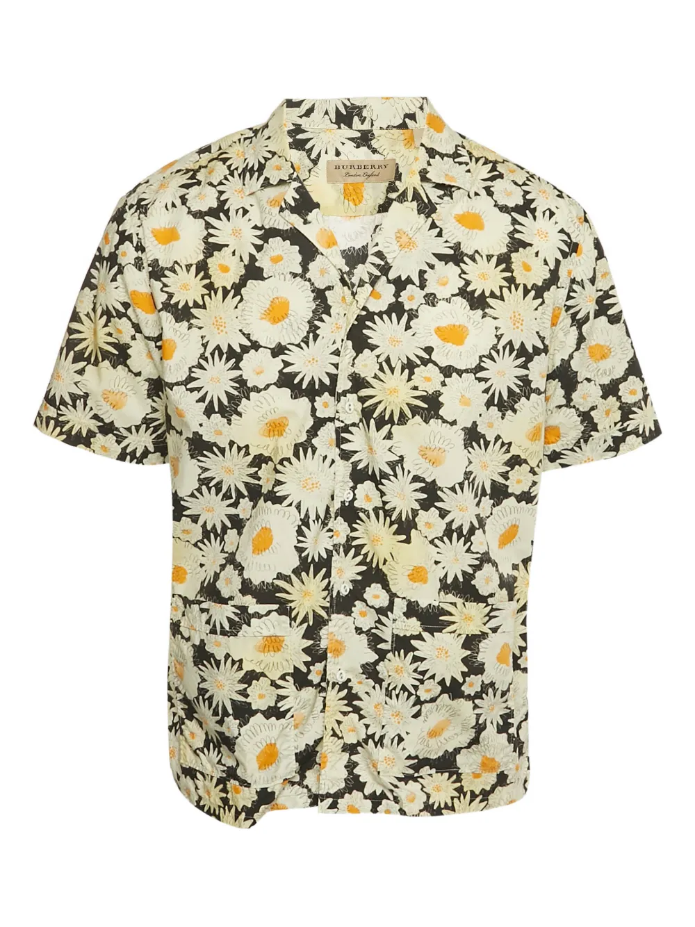 Burberry Pre-Owned cream floral-print short-sleeve shirt - Toni neutri