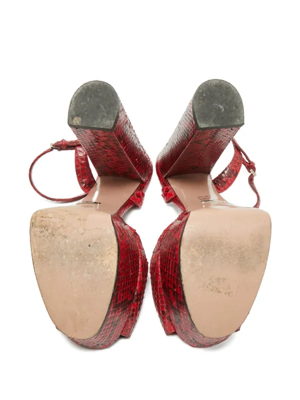 Gucci Pre-Owned ホースビット サンダル | レッド | FARFETCH JP