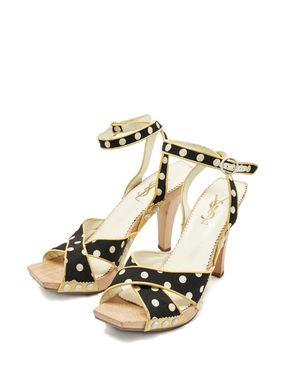Saint Laurent Pre-Owned polka-dot platform sandals | Image 2