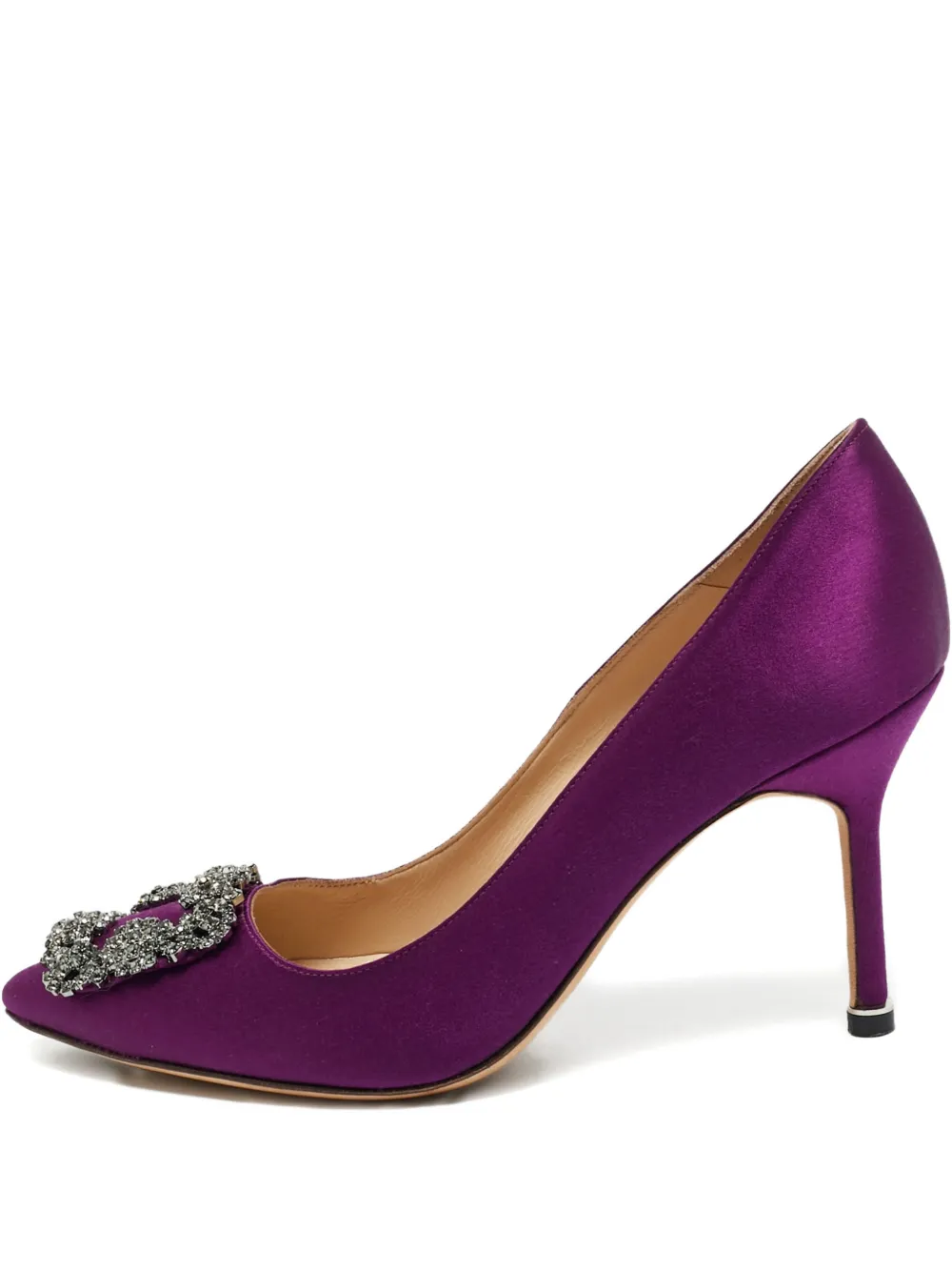 Manolo Blahnik Hangisi satin pumps - Violett