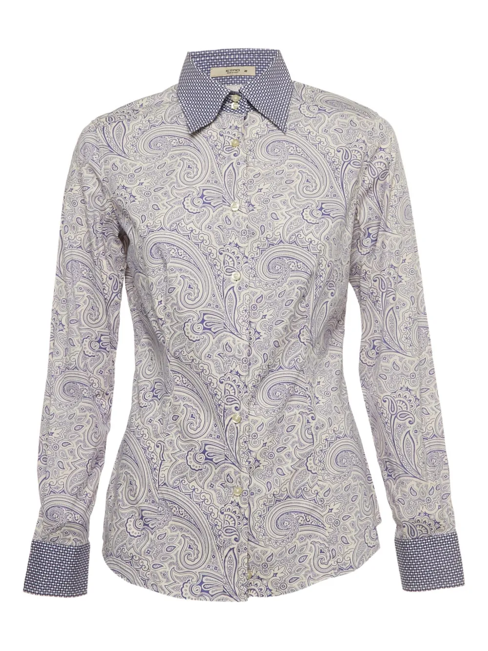Etro Pre-Owned paisley button shirt - Blu