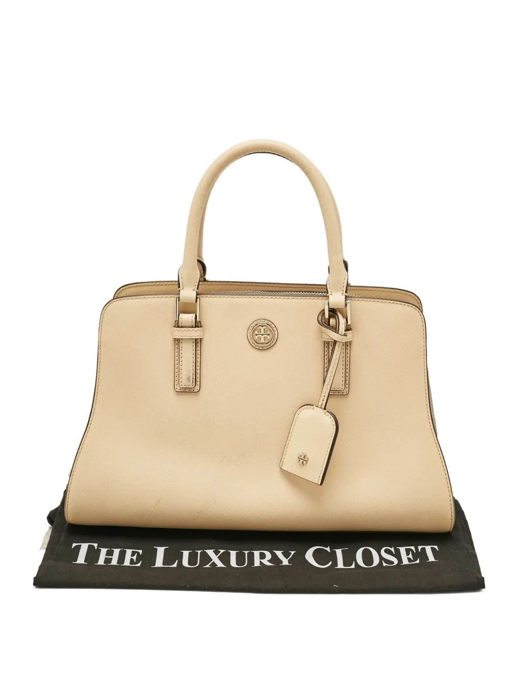 Tory Burch Robinson Dome leather tote bag - Toni neutri