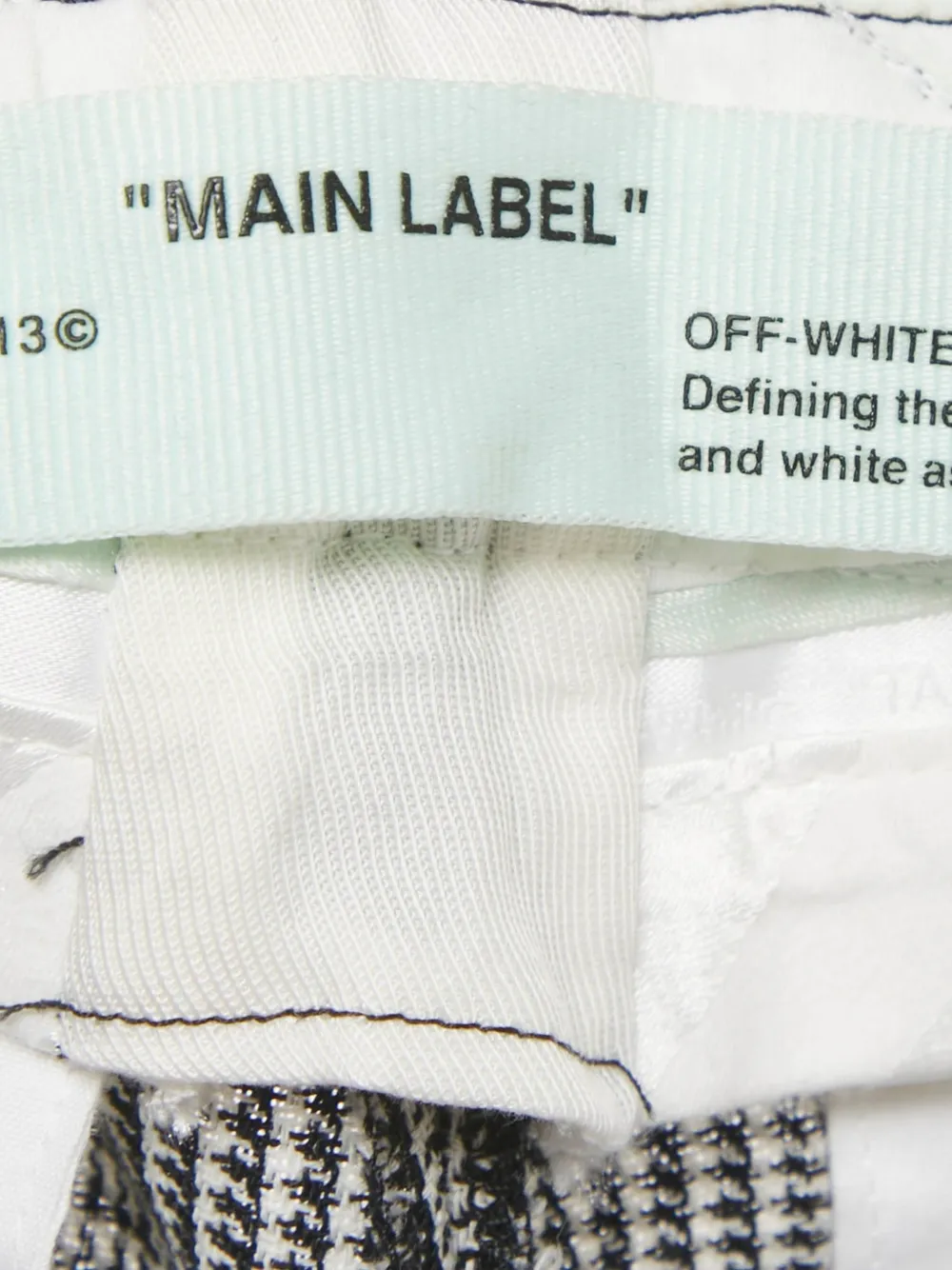 Off-White Pre-Owned prince of wales check trousers - Zwart