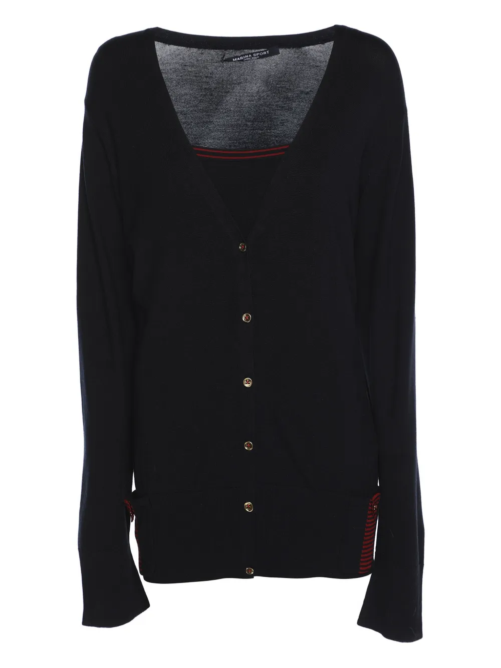 Marina Rinaldi button knit cardigan - Nero