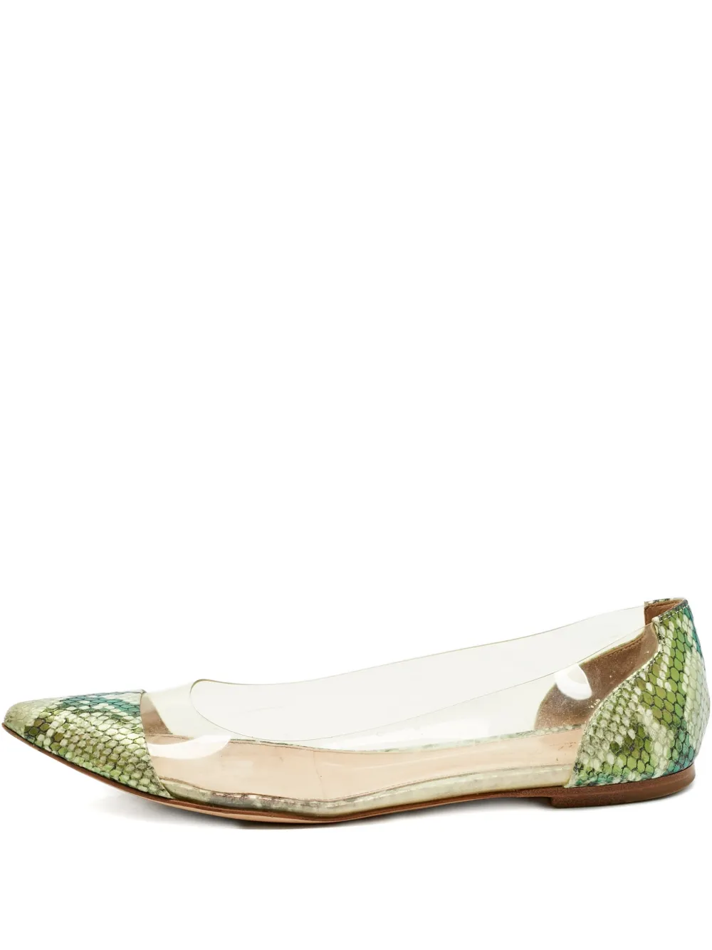 Gianvito Rossi Plexi pointed-toe pumps - Grün