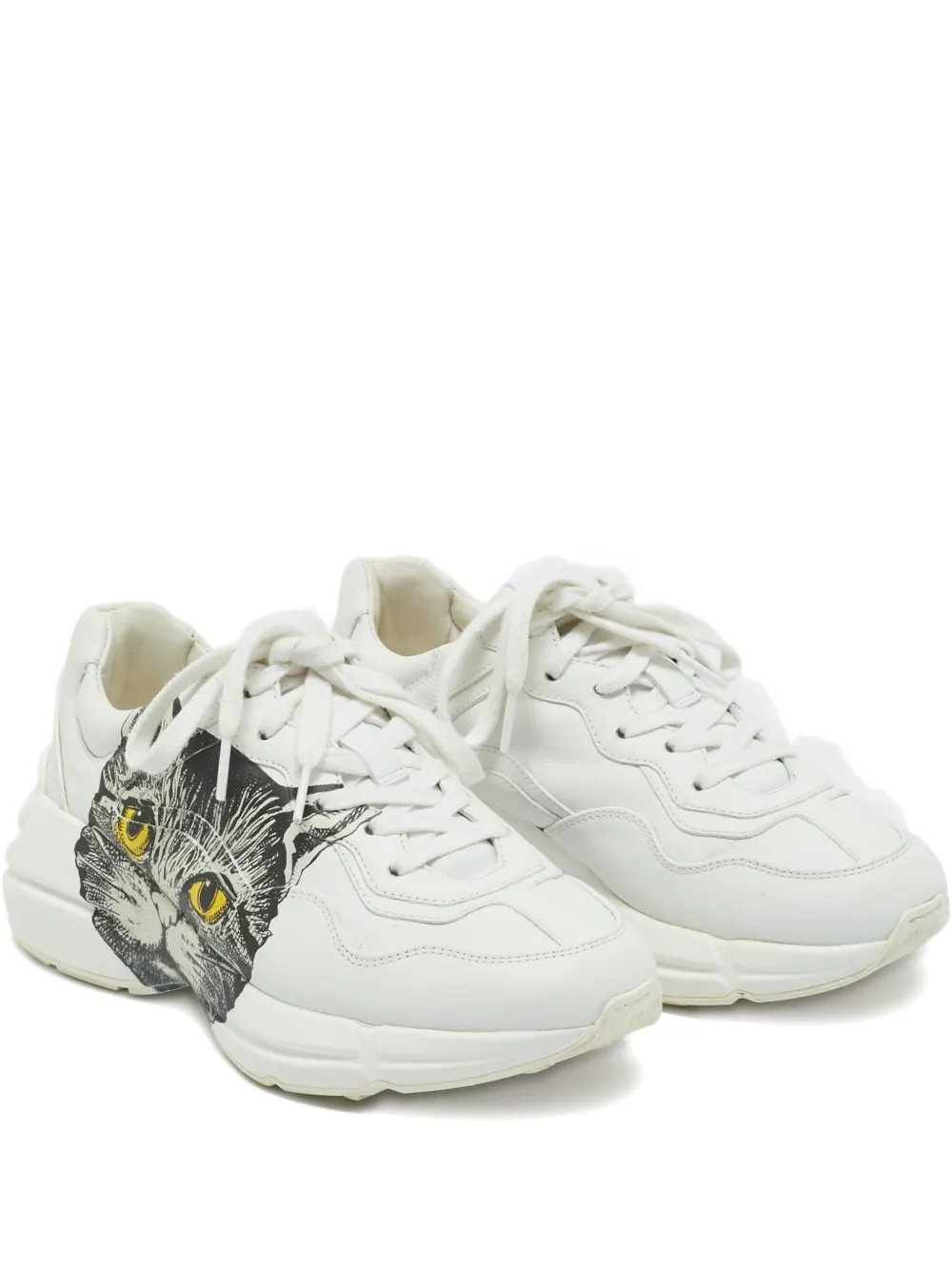 Gucci Pre-Owned Rhyton leather sneakers - Weiß