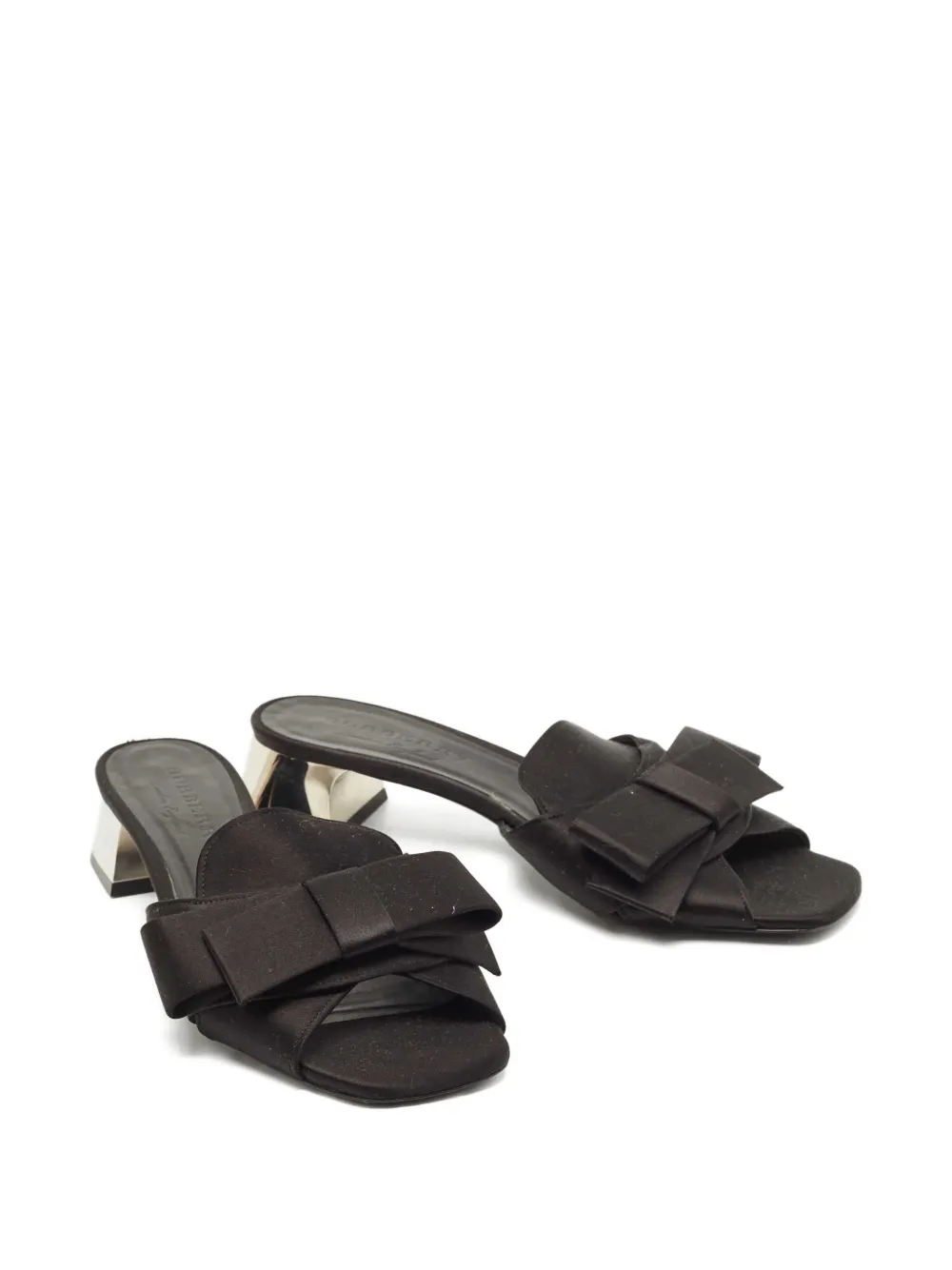 Burberry Pre-Owned bow-detail sandals - Zwart