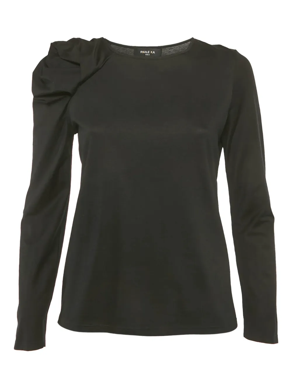 Paule Ka ruched-sleeve top - Nero