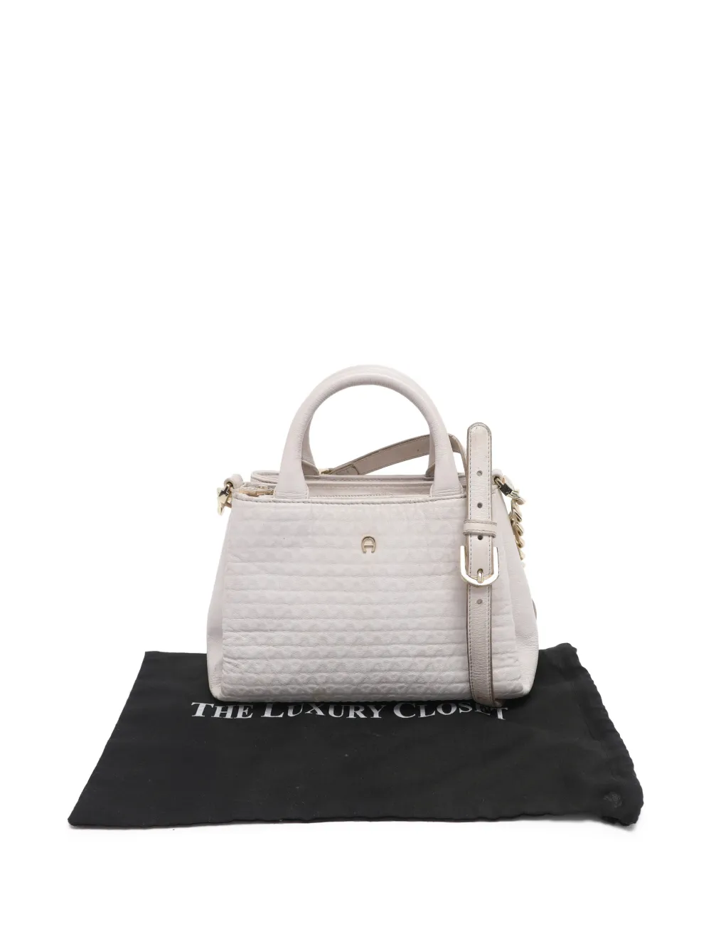 Aigner Vintage 1199480 leren shopper Wit