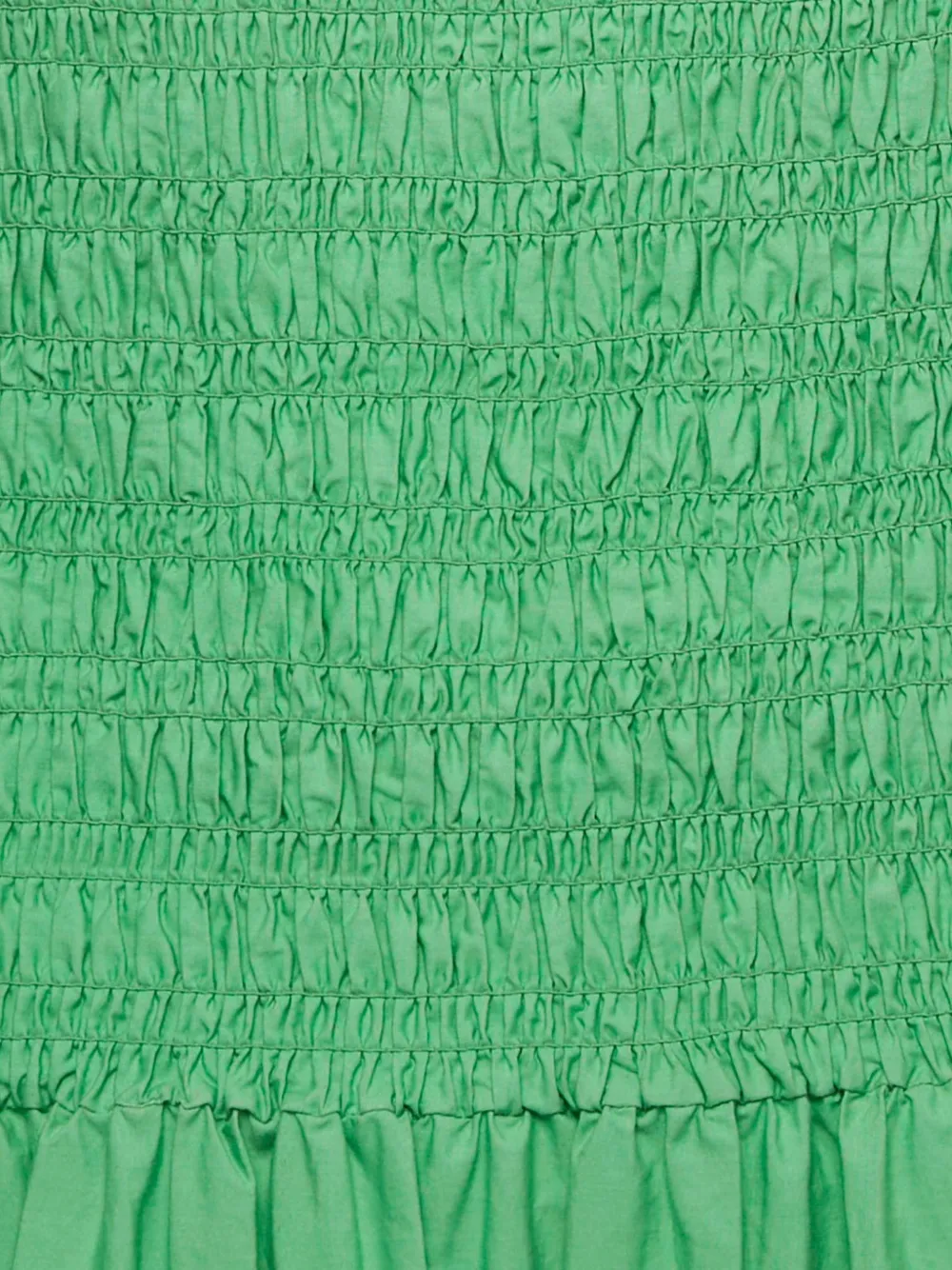 GANNI broderie-anglaise smocked midi dress - Groen