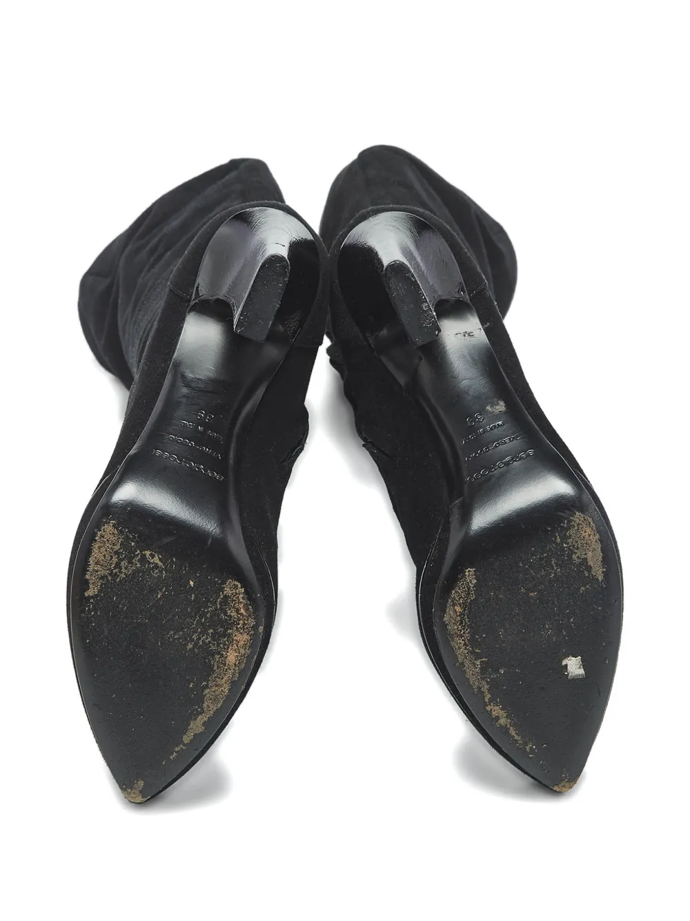 Sergio Rossi pointed high heels boots - Zwart