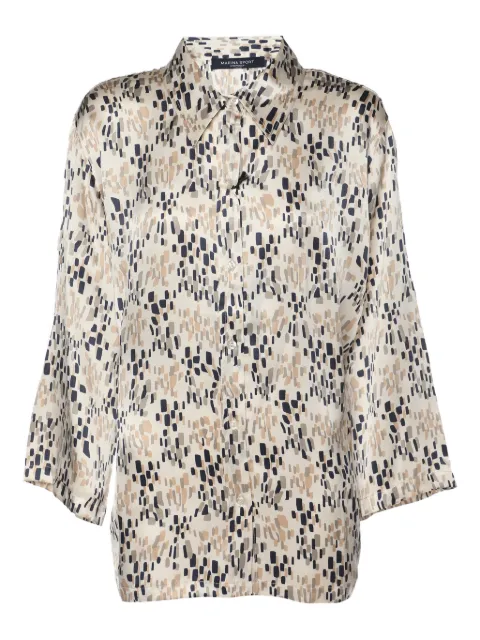 Marina Rinaldi camisa de seda estampada