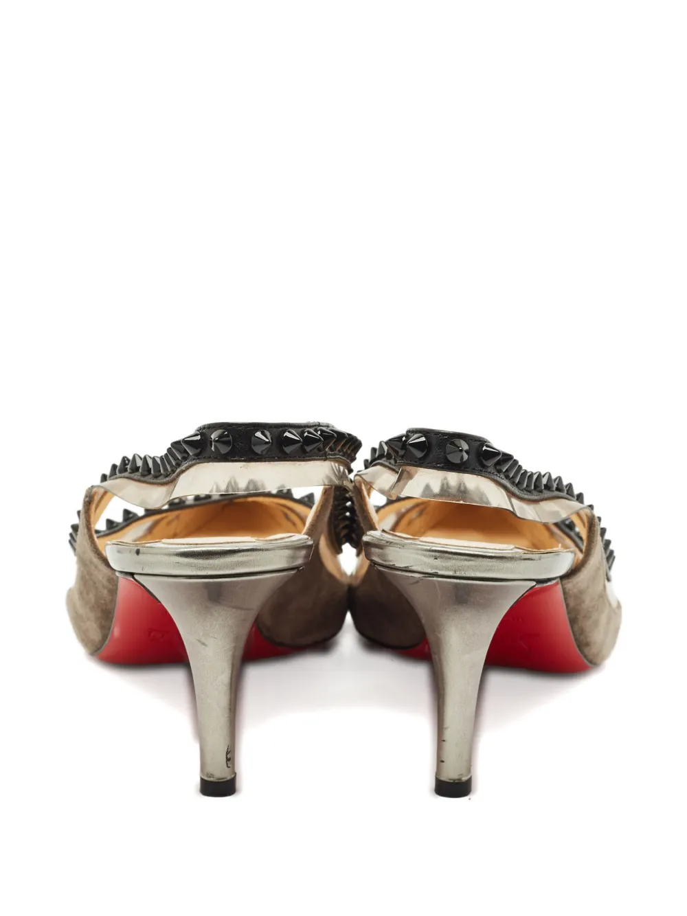 Christian Louboutin Pre-Owned Paolina studded slingback pumps - Wit