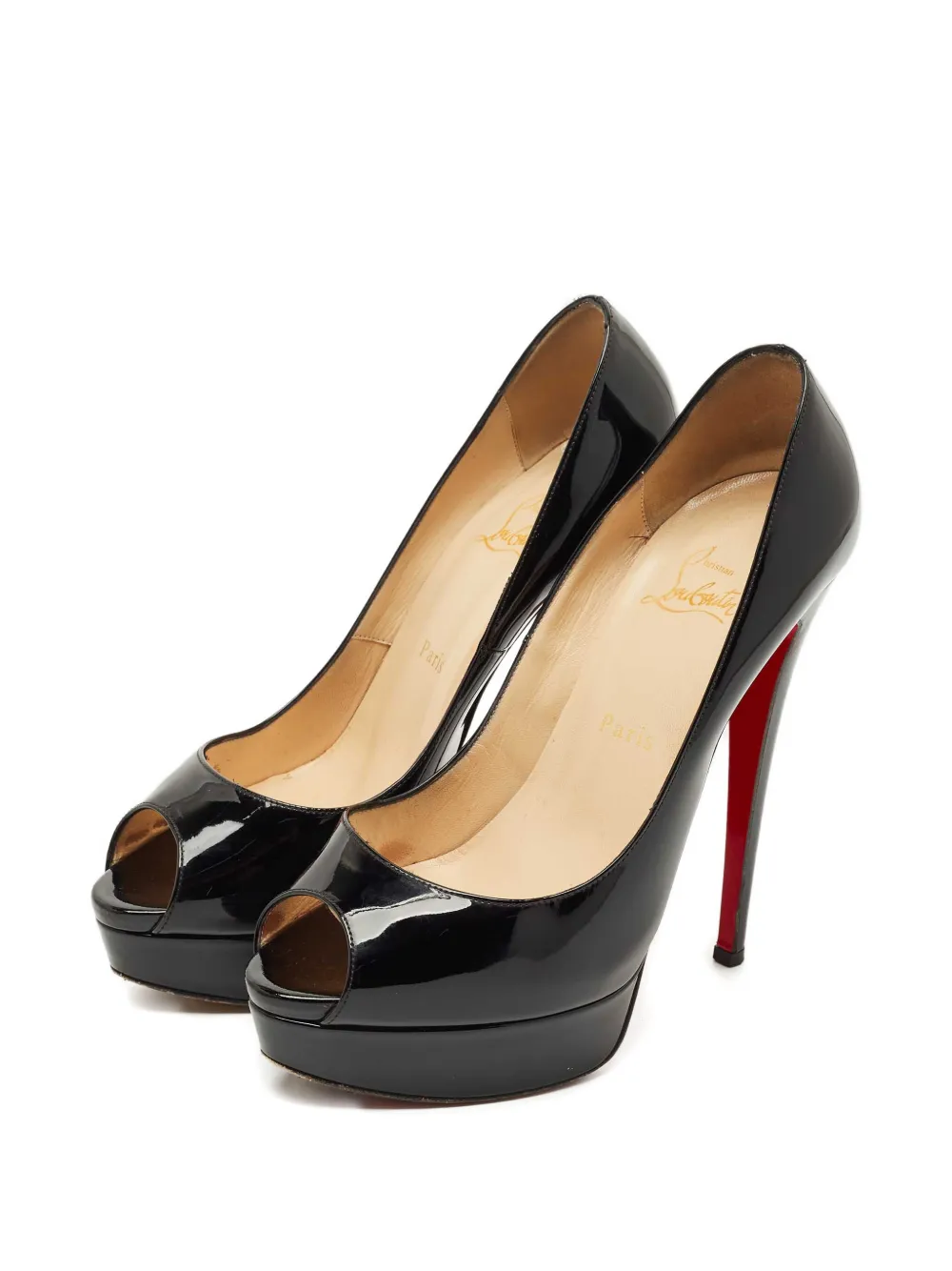 Christian Louboutin Pre-Owned Lady Peep peep-toe platform pumps - Zwart