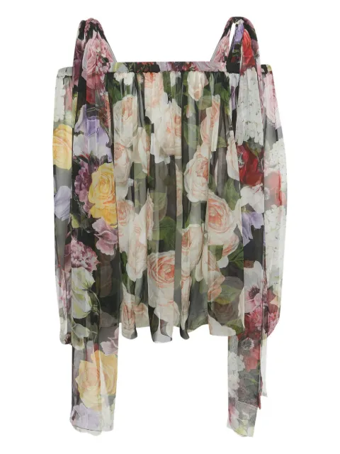 Dolce & Gabbana Pre-Owned floral-print tie blouse