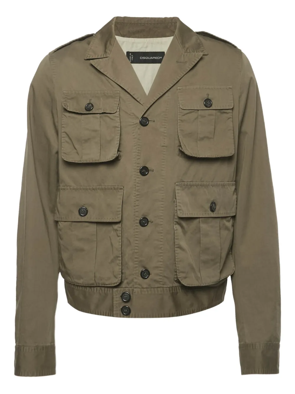DSQUARED2 flap-pockets cotton jacket - Verde