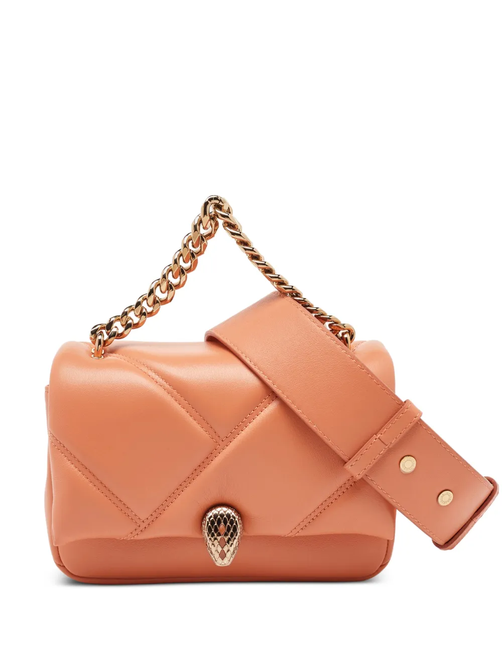 Bvlgari Pre-Owned Borsa Serpenti Cabochon mini in pelle - Arancione