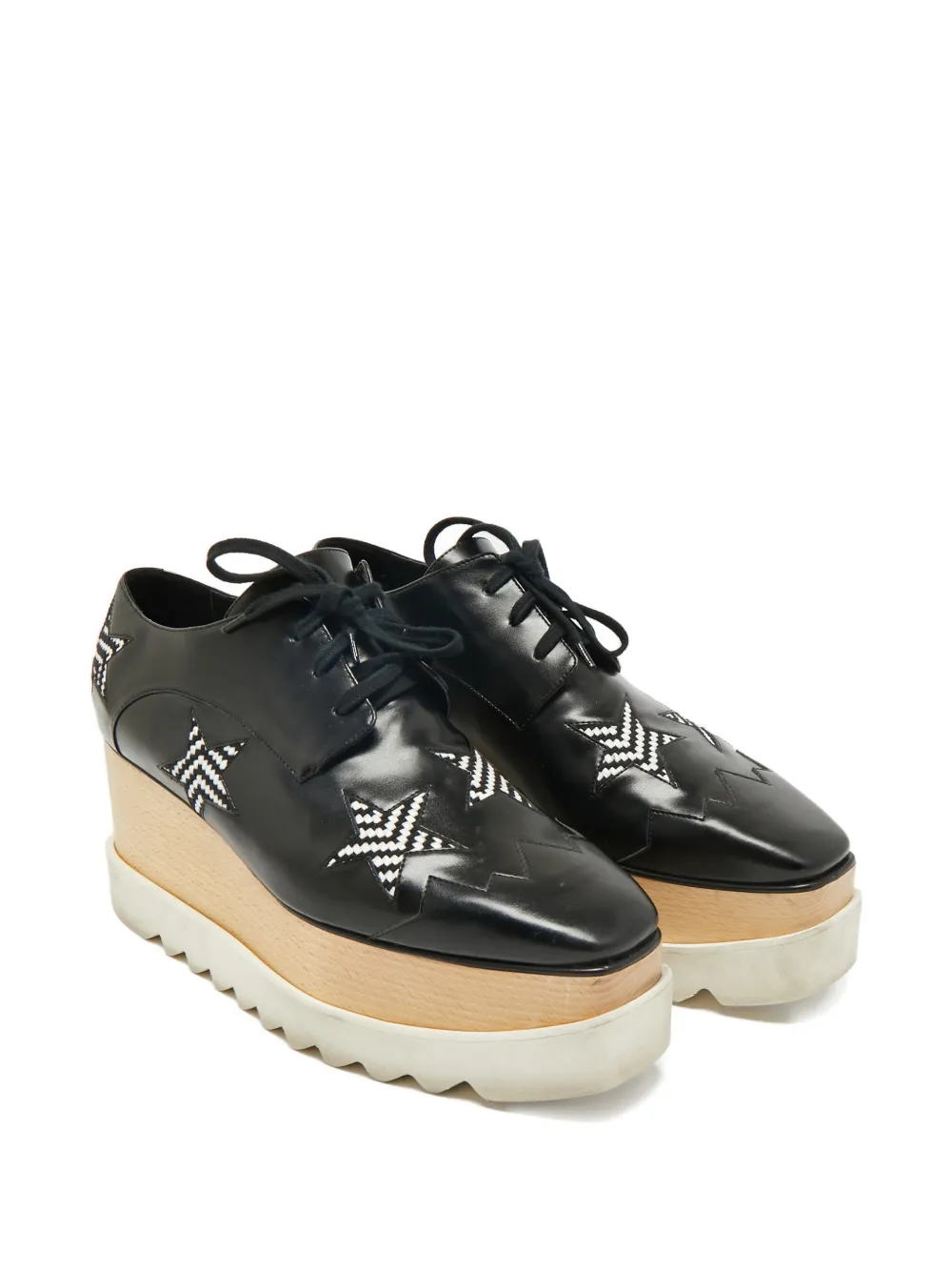 Stella McCartney Pre-Owned Elyse Star platform derby shoes - Zwart