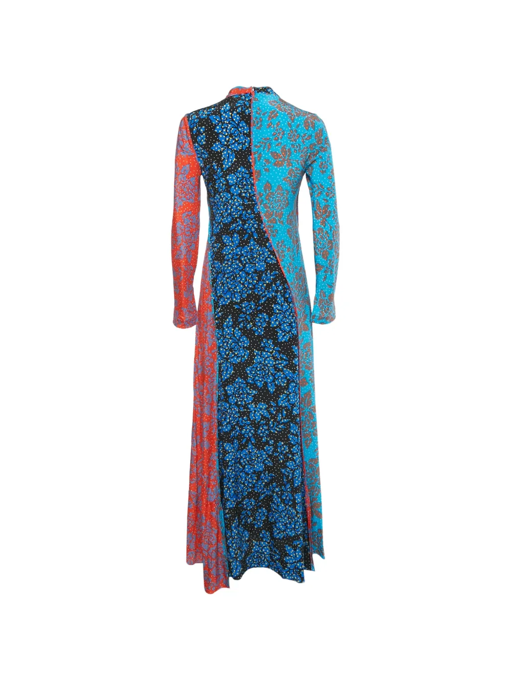 DVF Diane von Furstenberg silk print maxi dress - Blauw