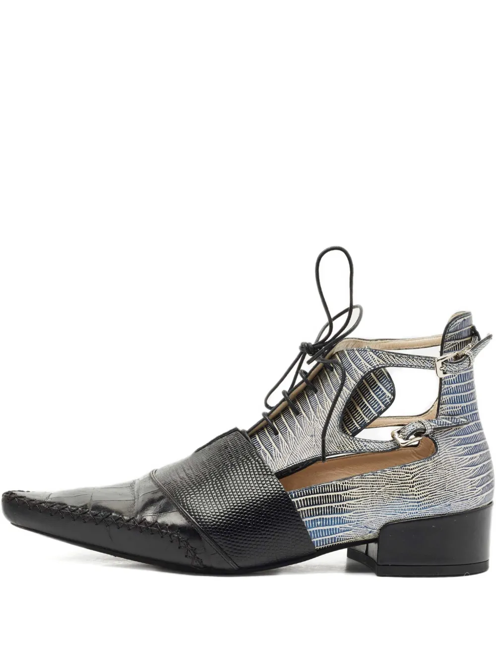 Christian Dior Pre-Owned Nomade cut-out lace-up boots - Nero