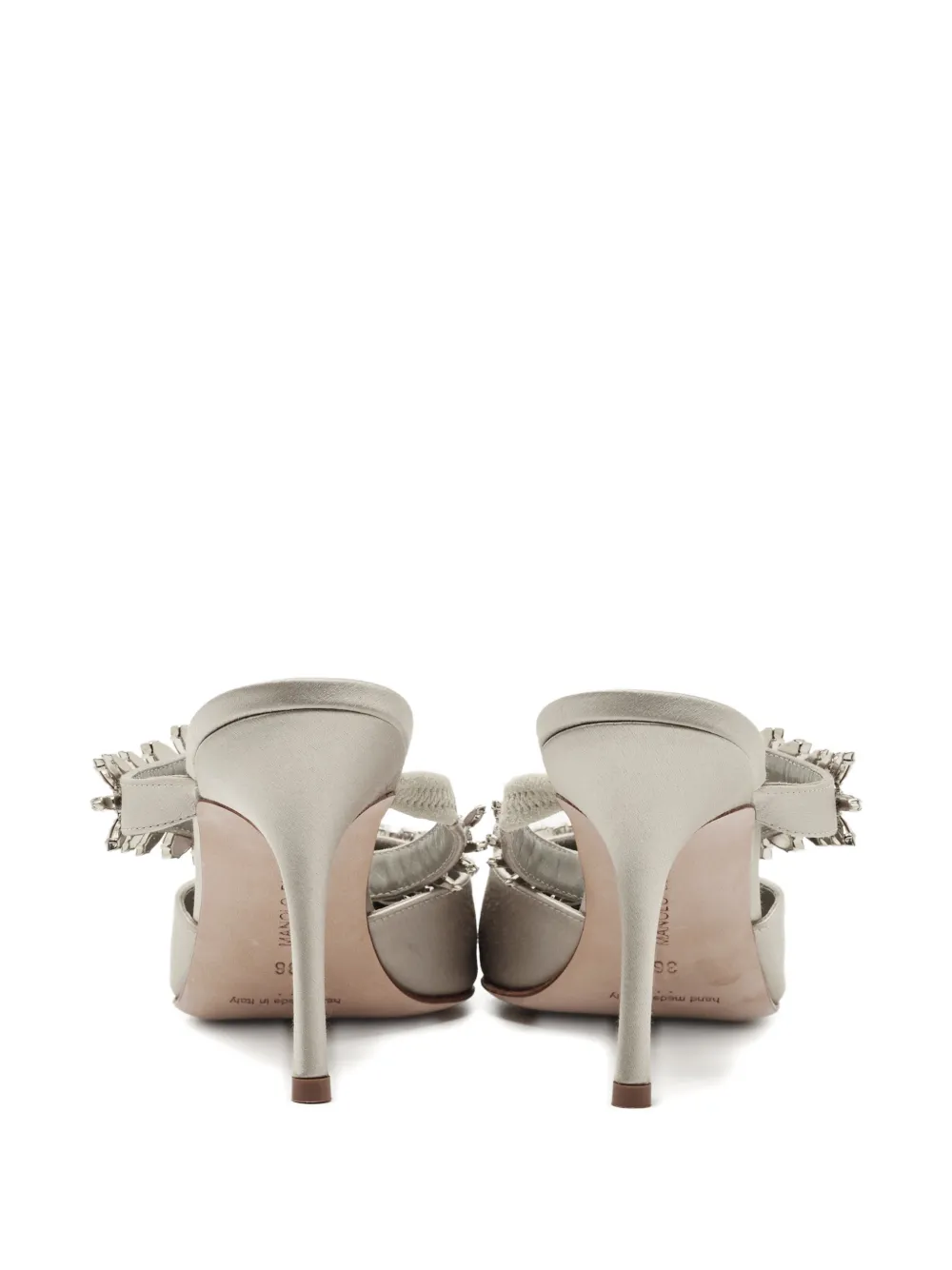 Manolo Blahnik Lurum heeled mules - Grijs