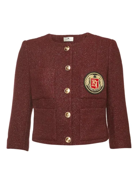 Elisabetta Franchi tweed buttoned jacket