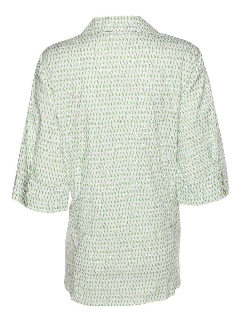  Marina Rinaldi Camisa Con Estampado Moteado - Blanco 