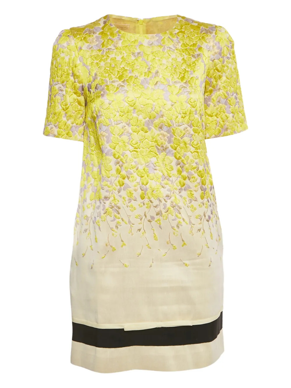 Giambattista Valli Vintage Minikleid mit Jacquardmuster - Gelb