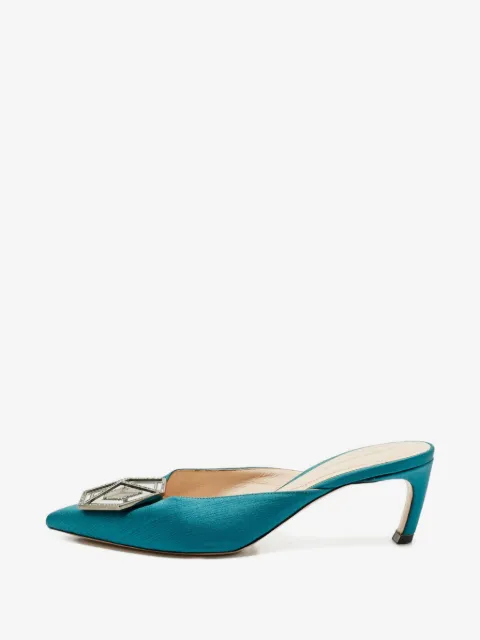 Nicholas Kirkwood mules con detalle hexagonal