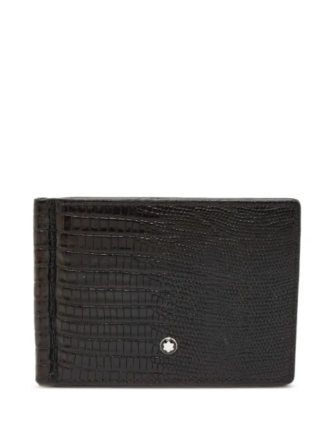 Montblanc Lizard embossed leather money clip
