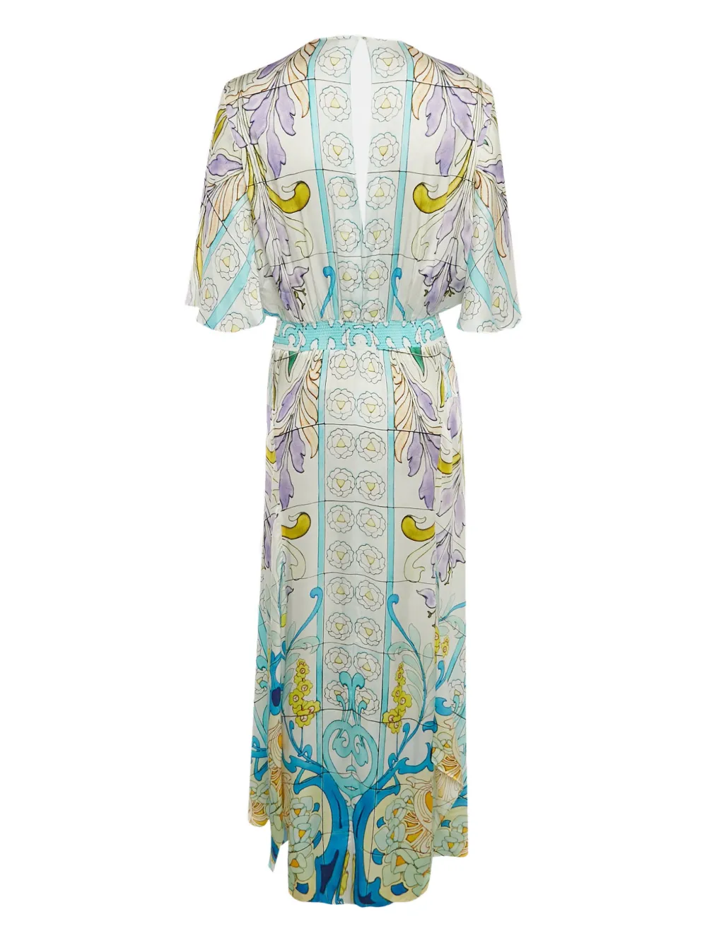 Maje mosaic-print maxi dress - Wit