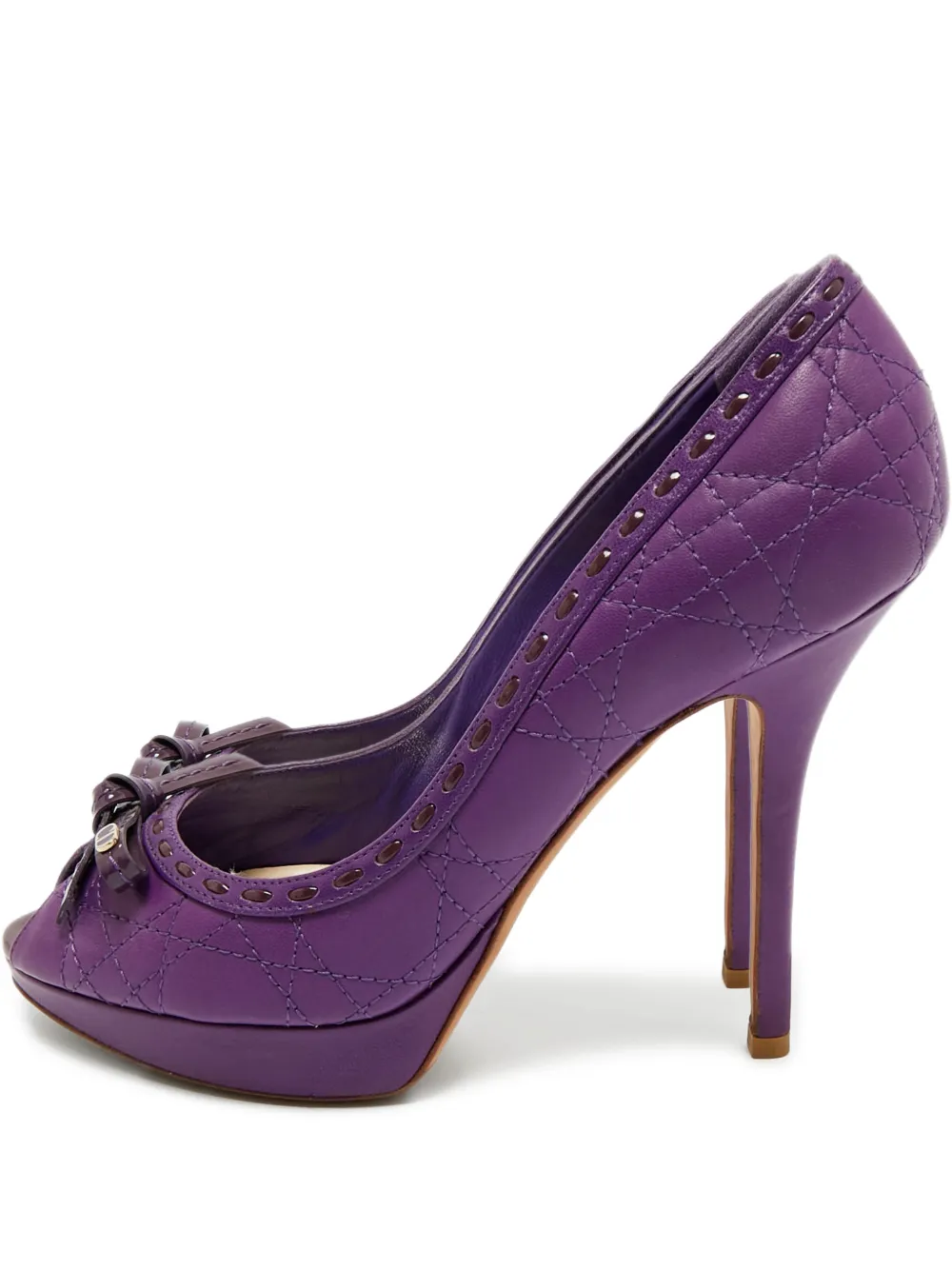 Christian Dior Pre-Owned Cannage bow leather pumps - Viola