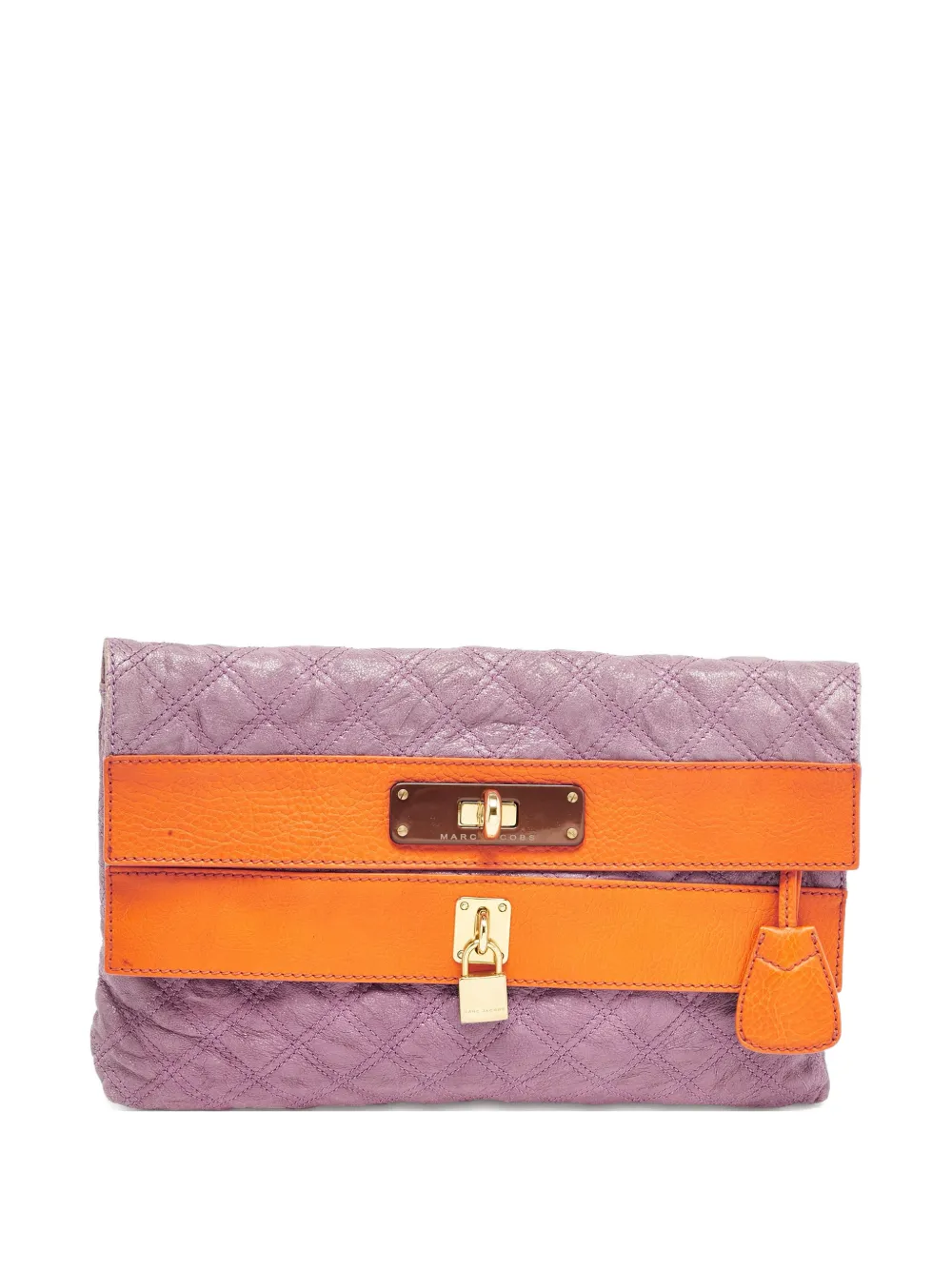 Marc Jacobs Clutch trapuntata in pelle - Viola