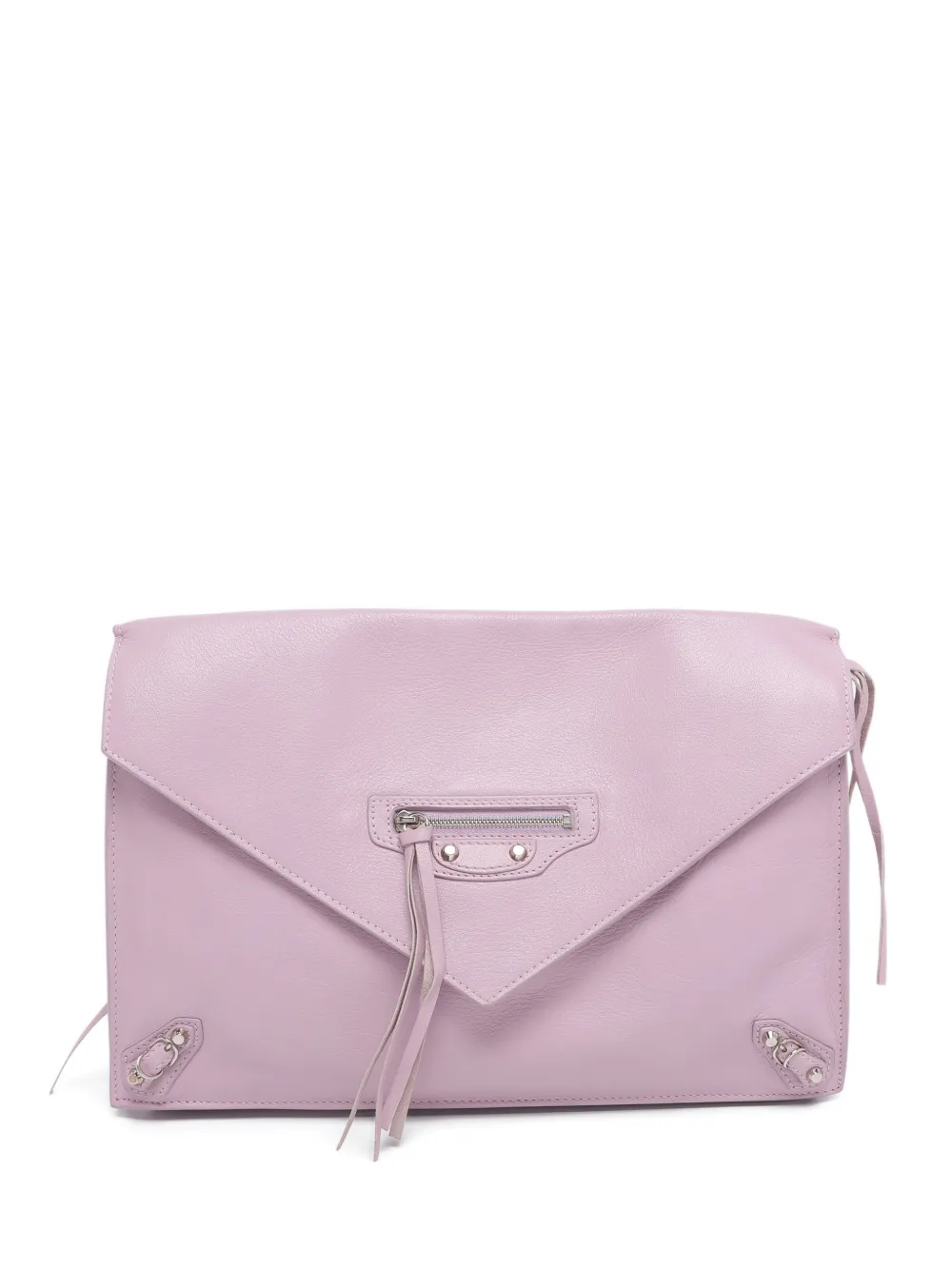 Pre-owned Balenciaga Leather Clutch Bag In Pink